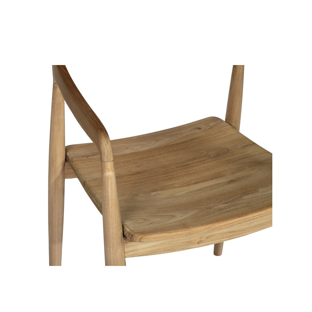 Seat detail close-up of Rigby Armchair – Natural showing natural oak timber grain.