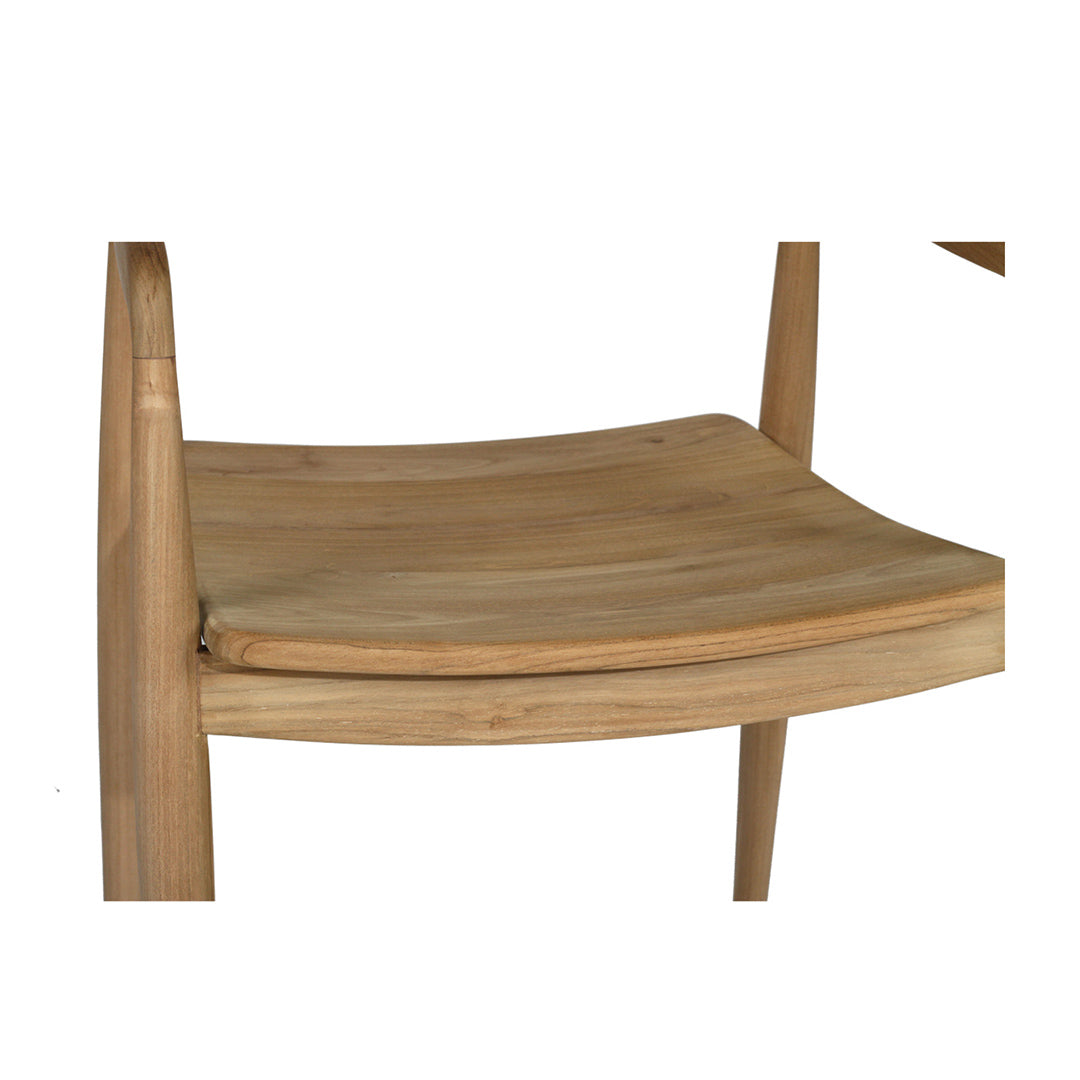 Detail close-up of Rigby Armchair – Natural showing oak seat craftsmanship.