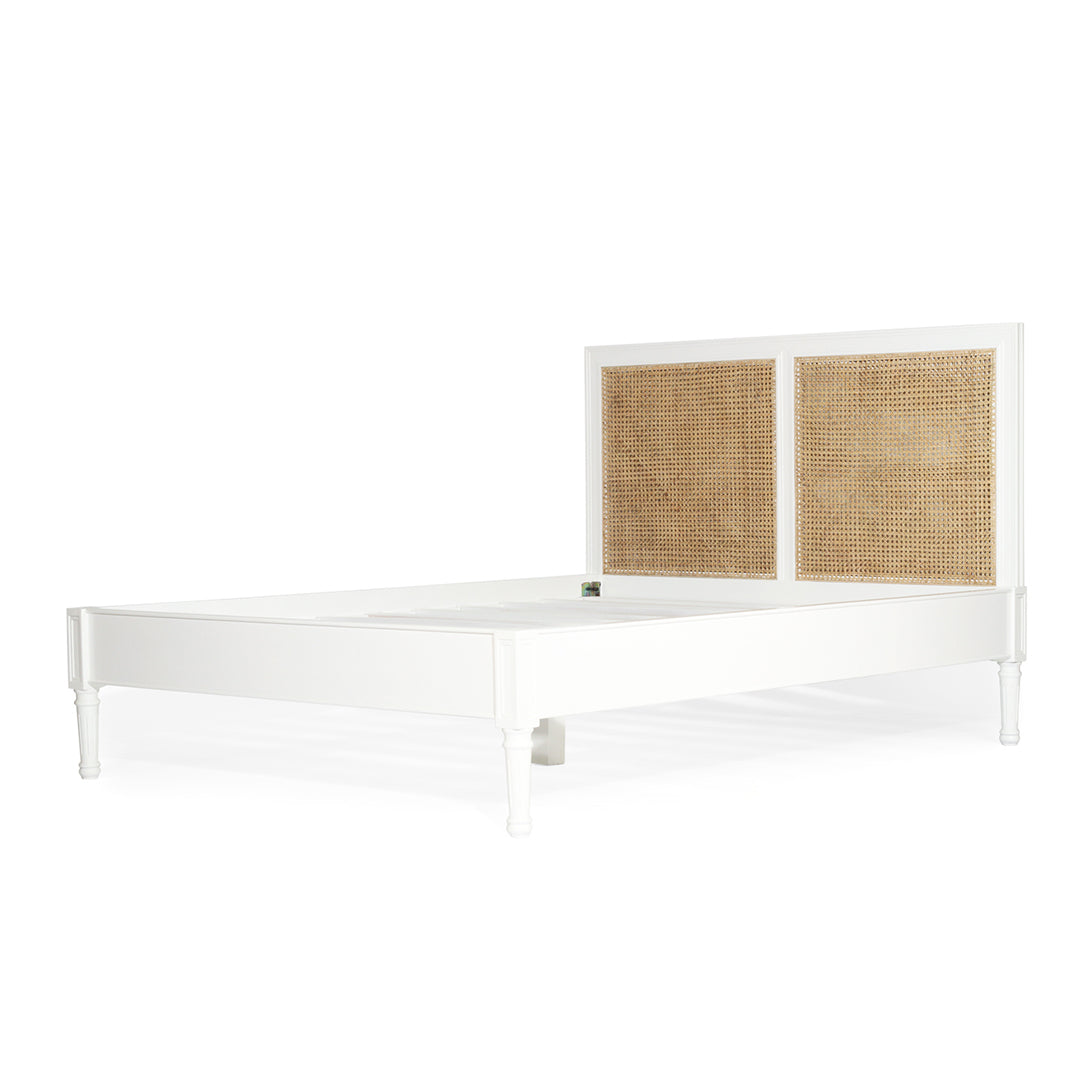 Hamilton Cane Bed - White - King - No End - SEATONES