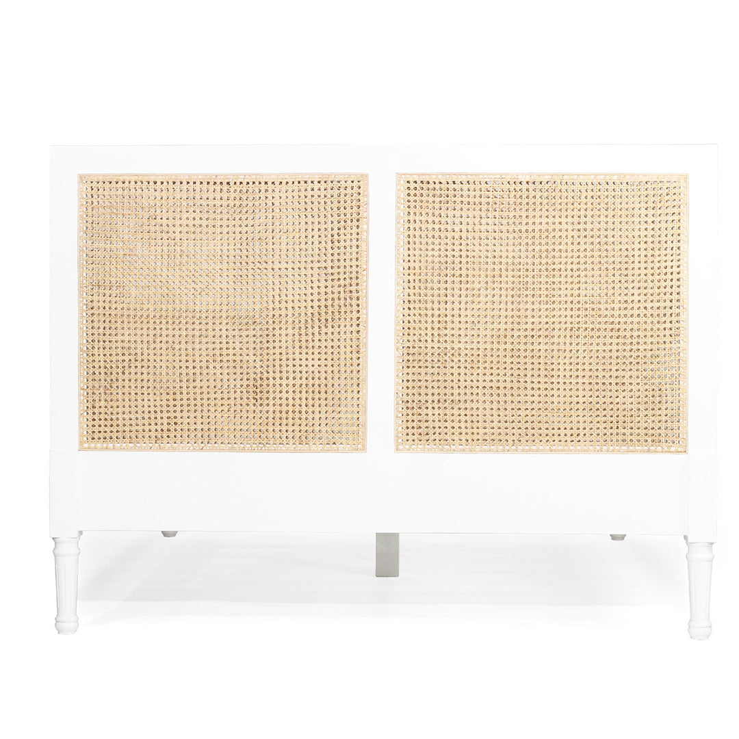 Hamilton Cane Bed - White - King - No End - SEATONES