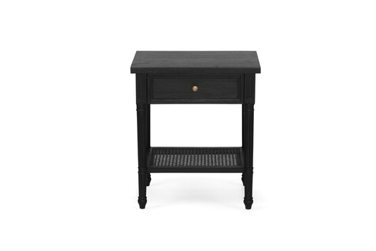 Hamilton Cane Bedside Table - 57cm - Black - SEATONES