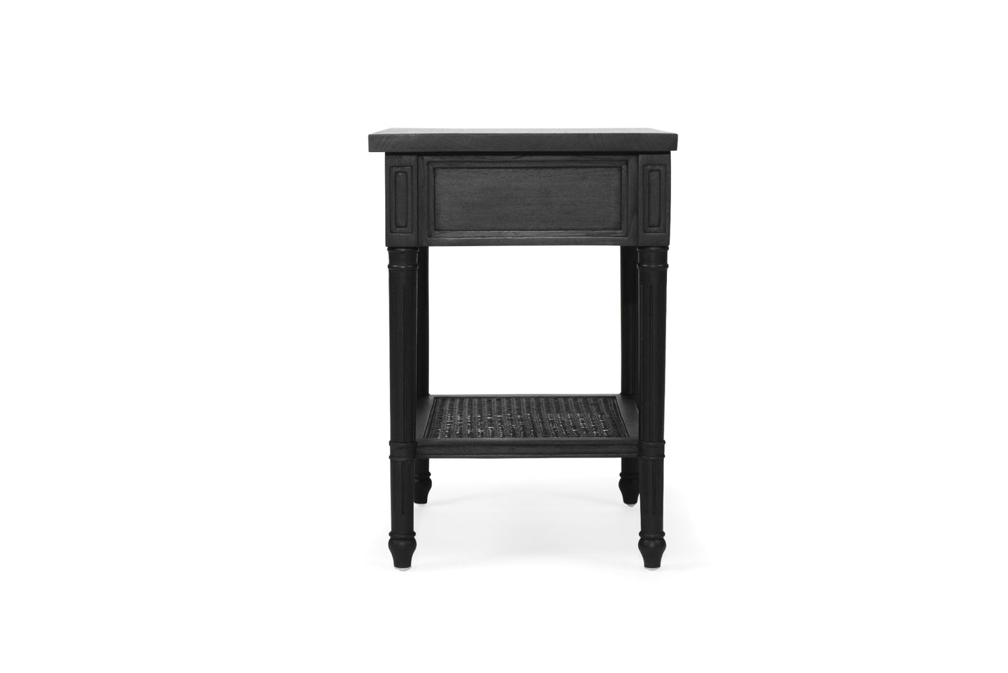Hamilton Cane Bedside Table - 57cm - Black - SEATONES