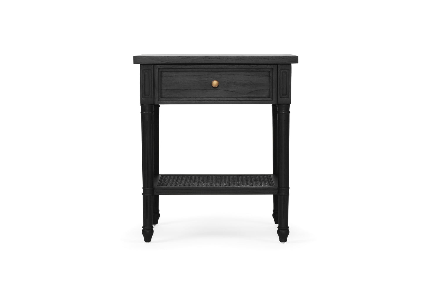 Hamilton Cane Bedside Table - 57cm - Black - SEATONES