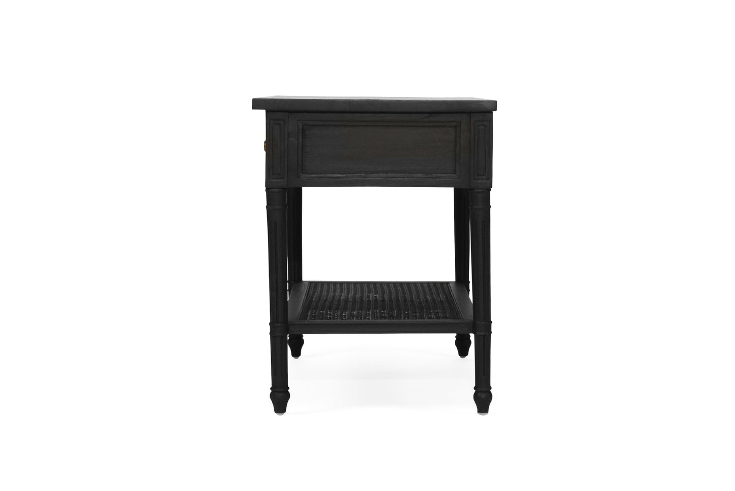 Hamilton Cane Bedside Table - 91cm - Black - SEATONES