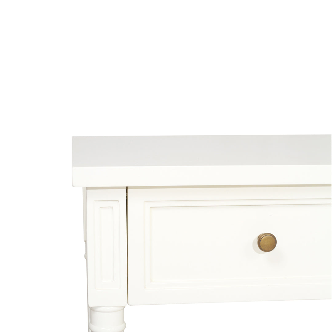 Hamilton Cane Bedside Table - White - 91cm Wide - SEATONES