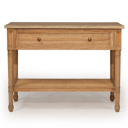 Hamilton Bedside Table - Weathered Oak - 91cm Wide - SEATONES