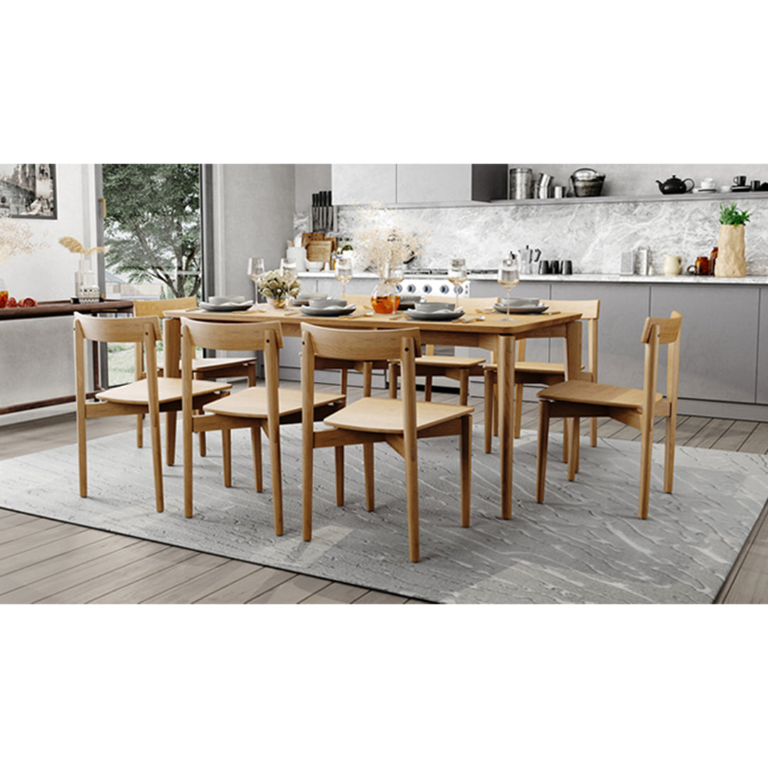 Dining room setup with Jude Dining Chairs – Natural showcasing modern coastal Scandinavian style
