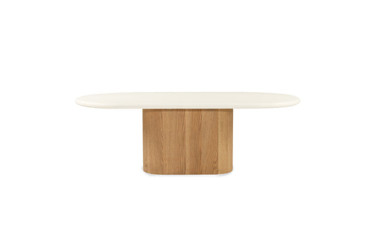 Harlow Oval Coffee Table - Natural Base - SEATONES