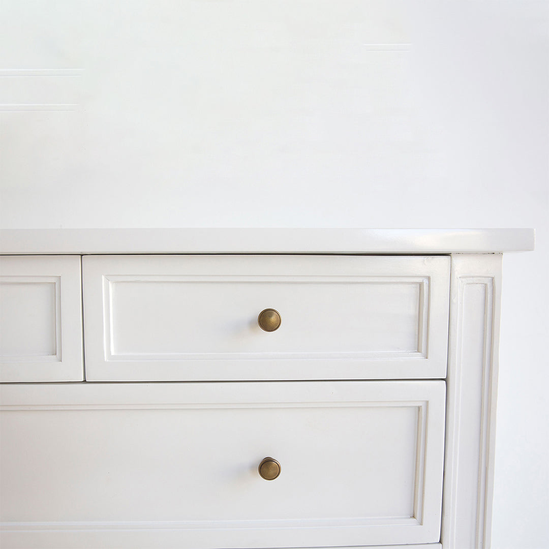 Hamilton Dresser - White with Five Drawers - SEATONES