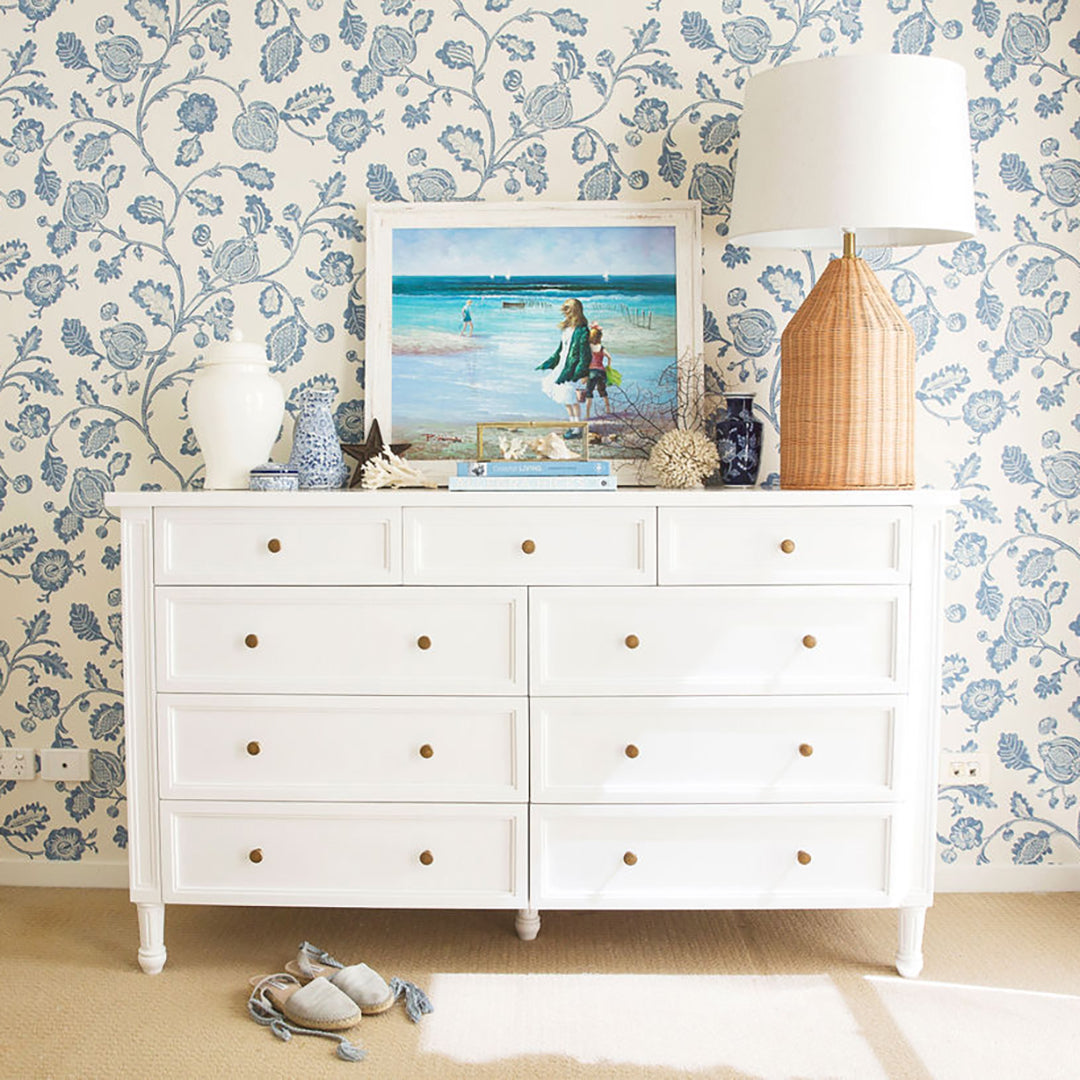 Hamilton Dresser - White with Nine Drawers - SEATONES