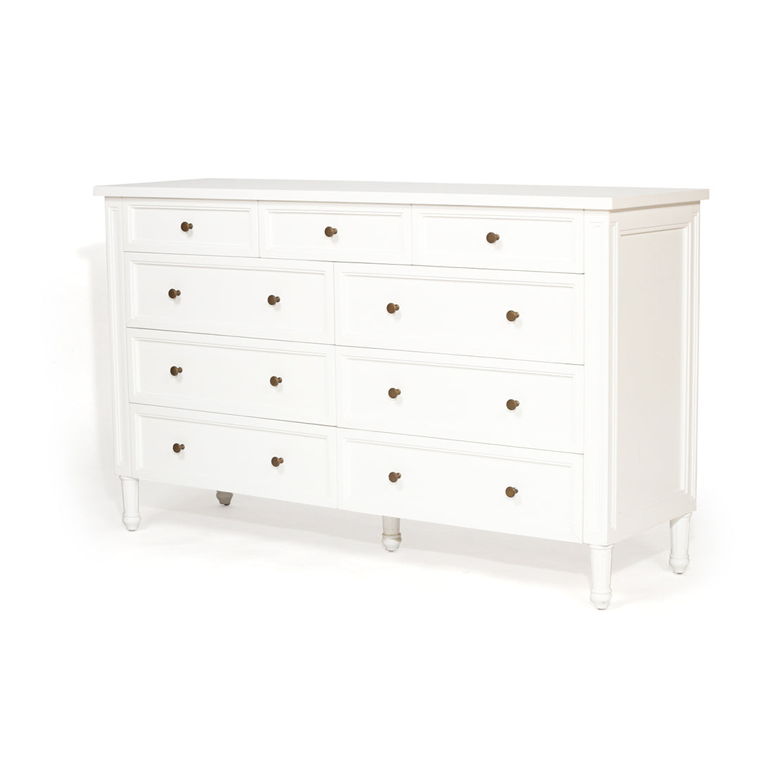 Hamilton Dresser - White with Nine Drawers - SEATONES