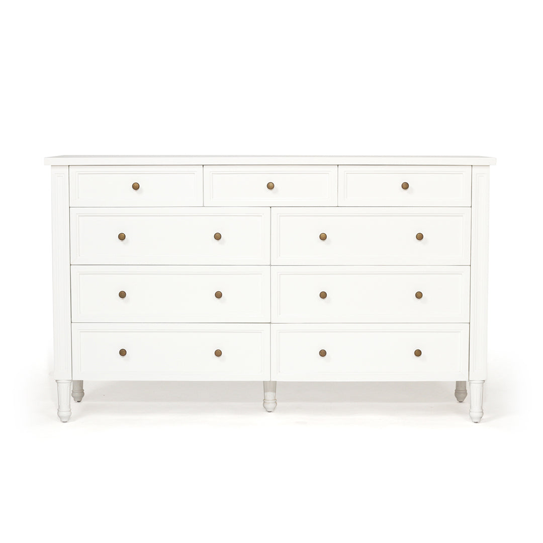Hamilton Dresser - White with Nine Drawers - SEATONES