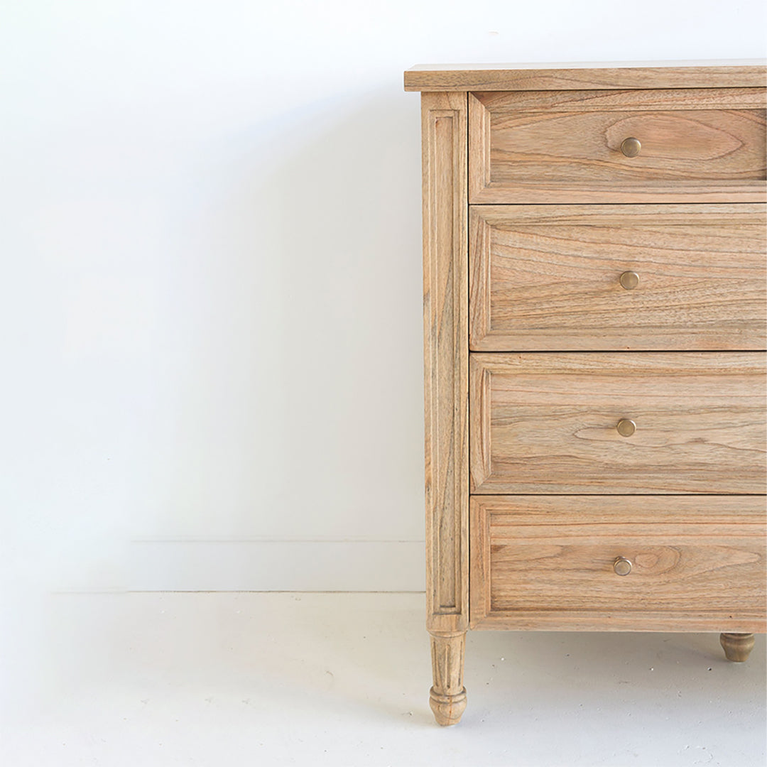Hamilton Dresser - Weathered Oak with Five Drawers - SEATONES