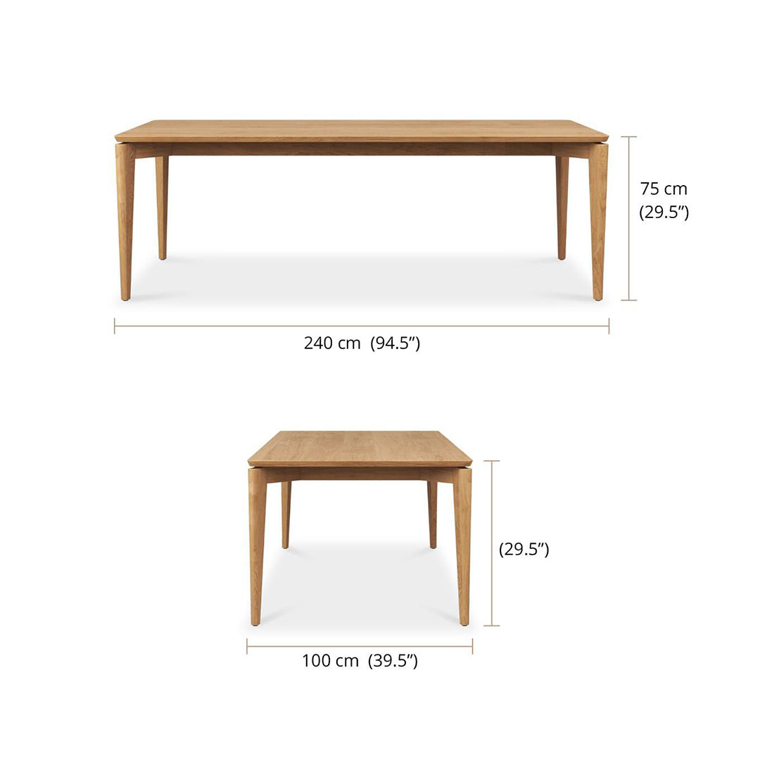 Jude Dining Table - Natural 240cm - SEATONES
