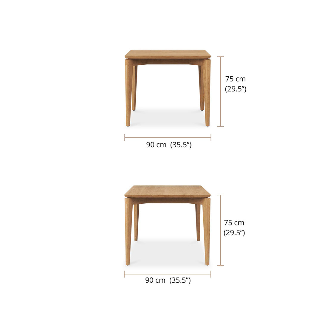 Jude Dining Table - Natural 90cm - SEATONES