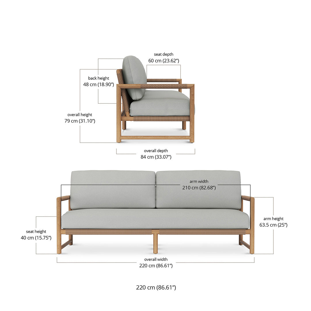 Esperance Outdoor Sofa - 3 Seater