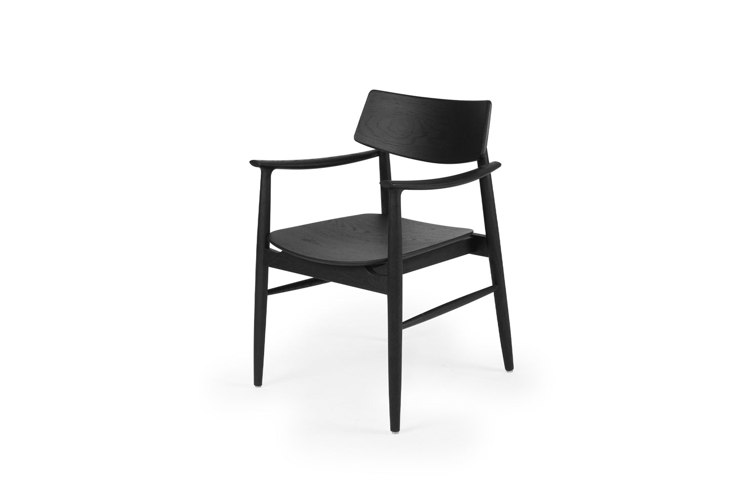 Harlow Armchair - Black - Timber Seat