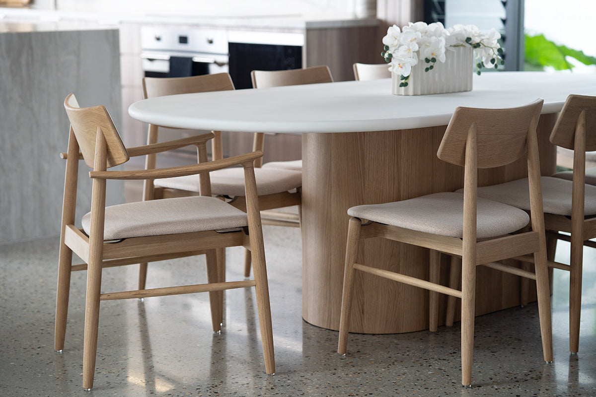 Harlow Armchair - Natural - Linen Seat