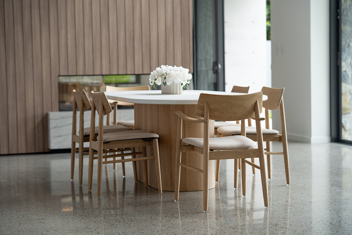 Harlow Armchair - Natural - Linen Seat