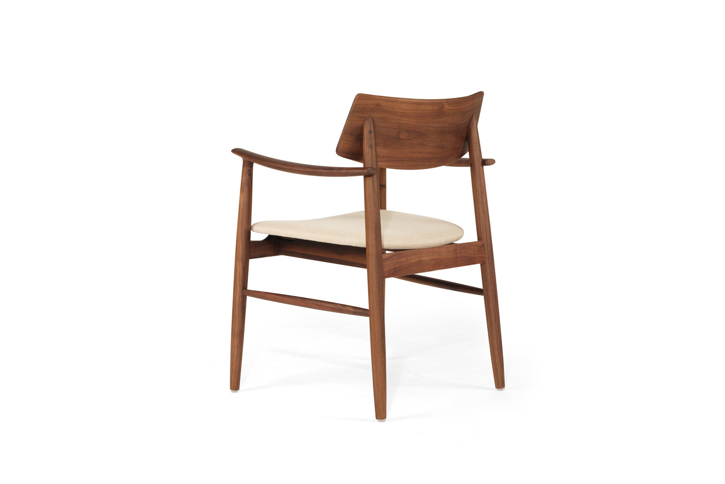 Harlow Armchair - Walnut - Linen Seat