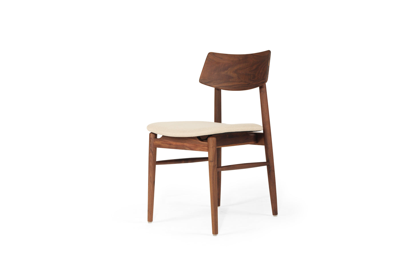 Harlow Dining Chair - Walnut with Linen Seat