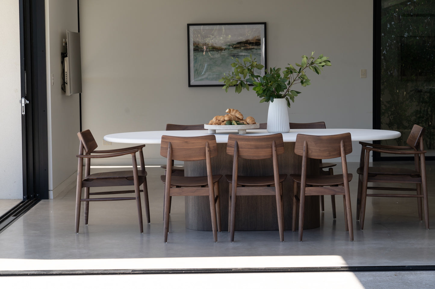 Harlow Dining Chair - Walnut with Timber Seat