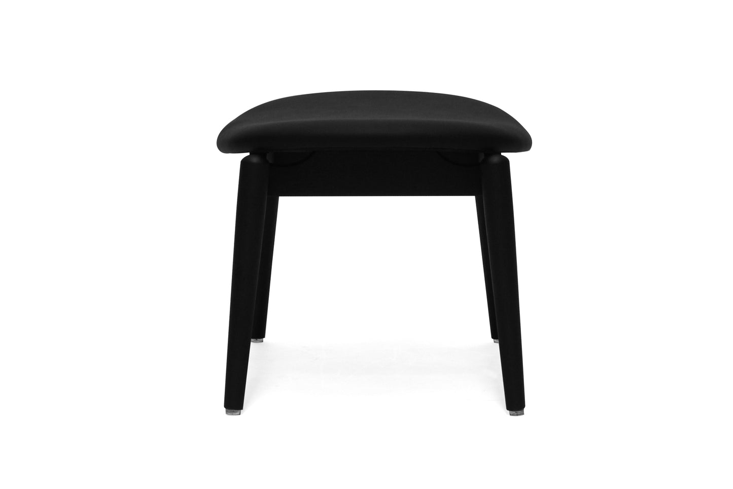 Harlow Foot Stool - Black with Leather