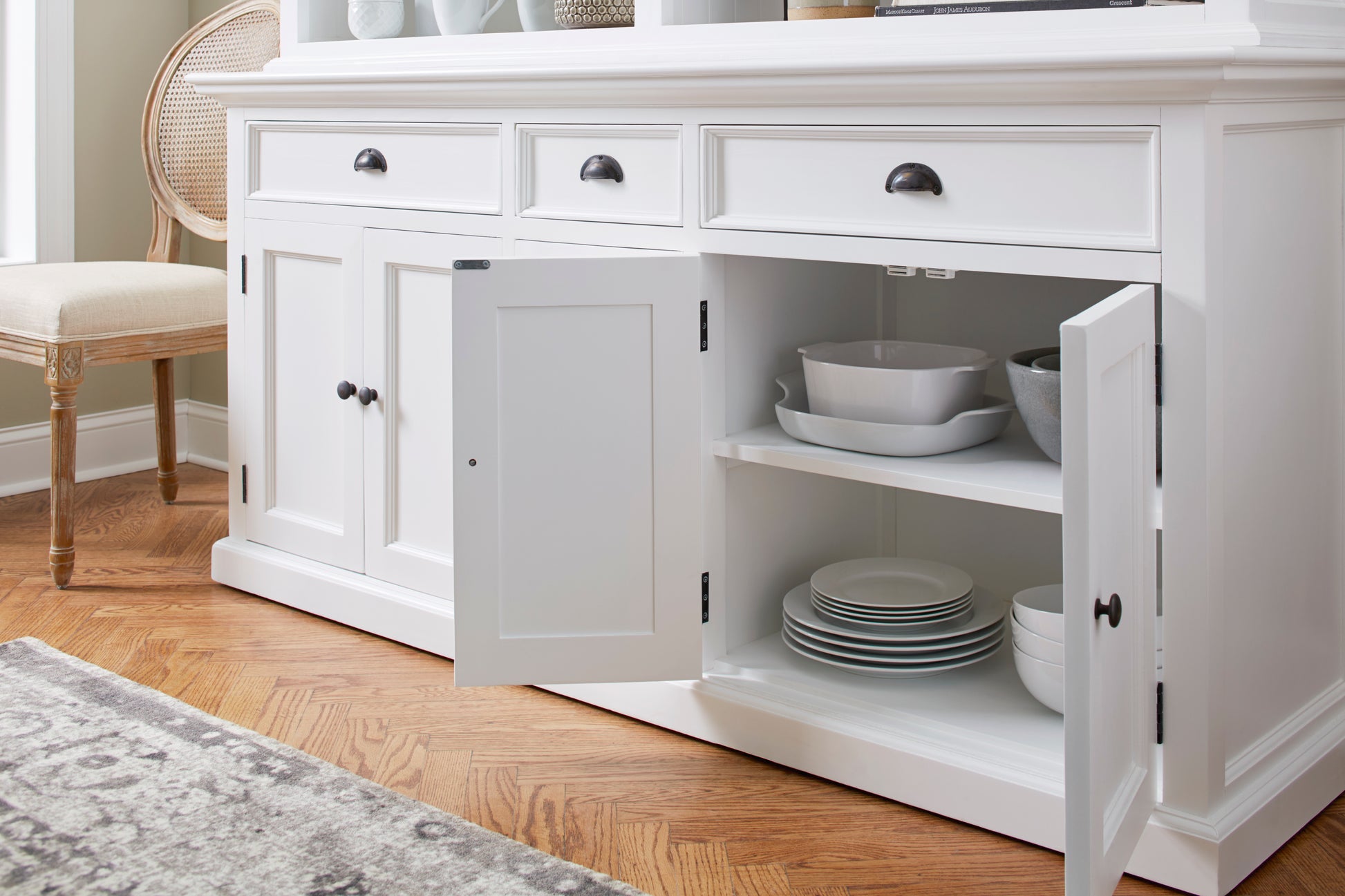 Halifax Hutch Bookcase 5 Doors 3 Drawers - SEATONES