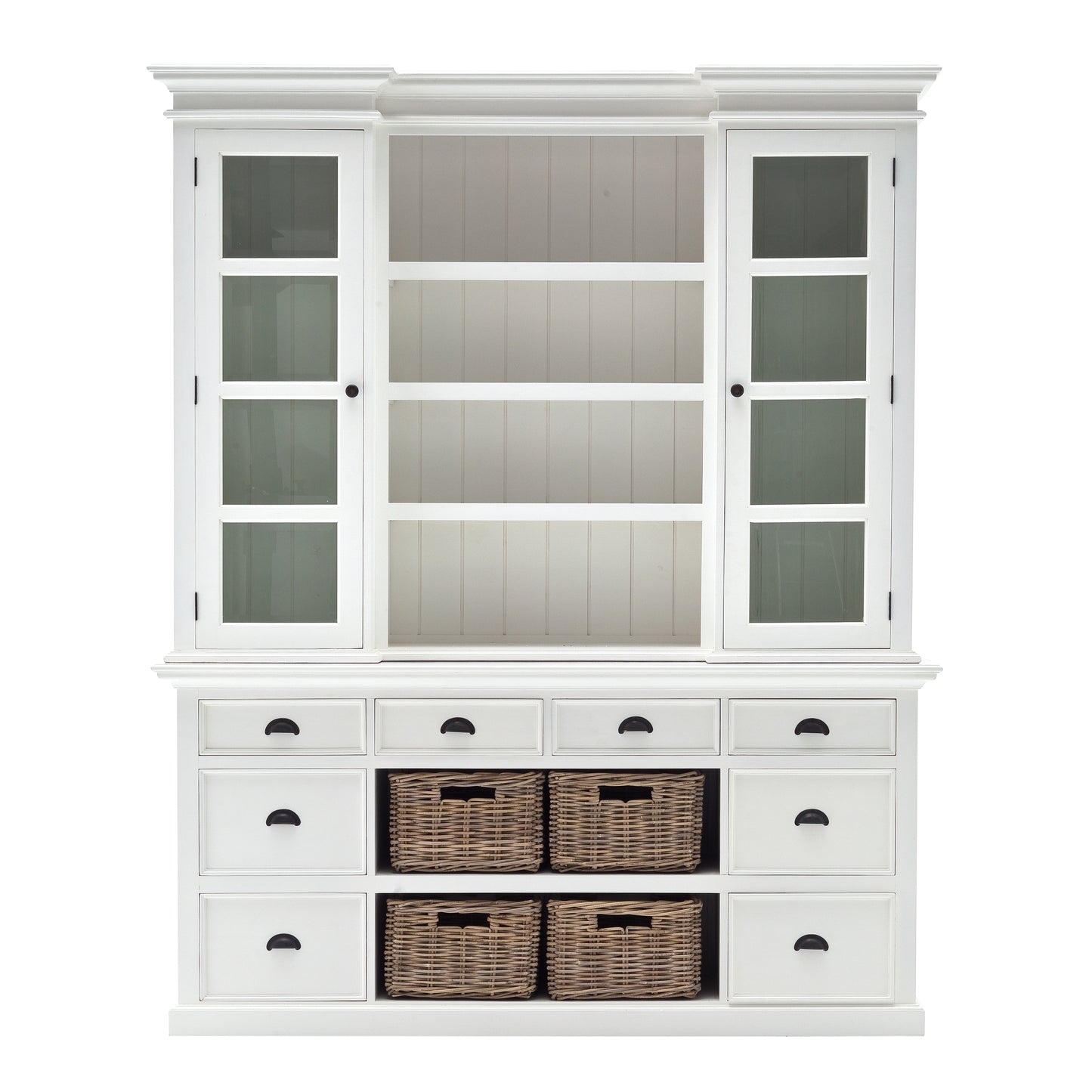 Halifax Library Hutch with Basket Set - SEATONES