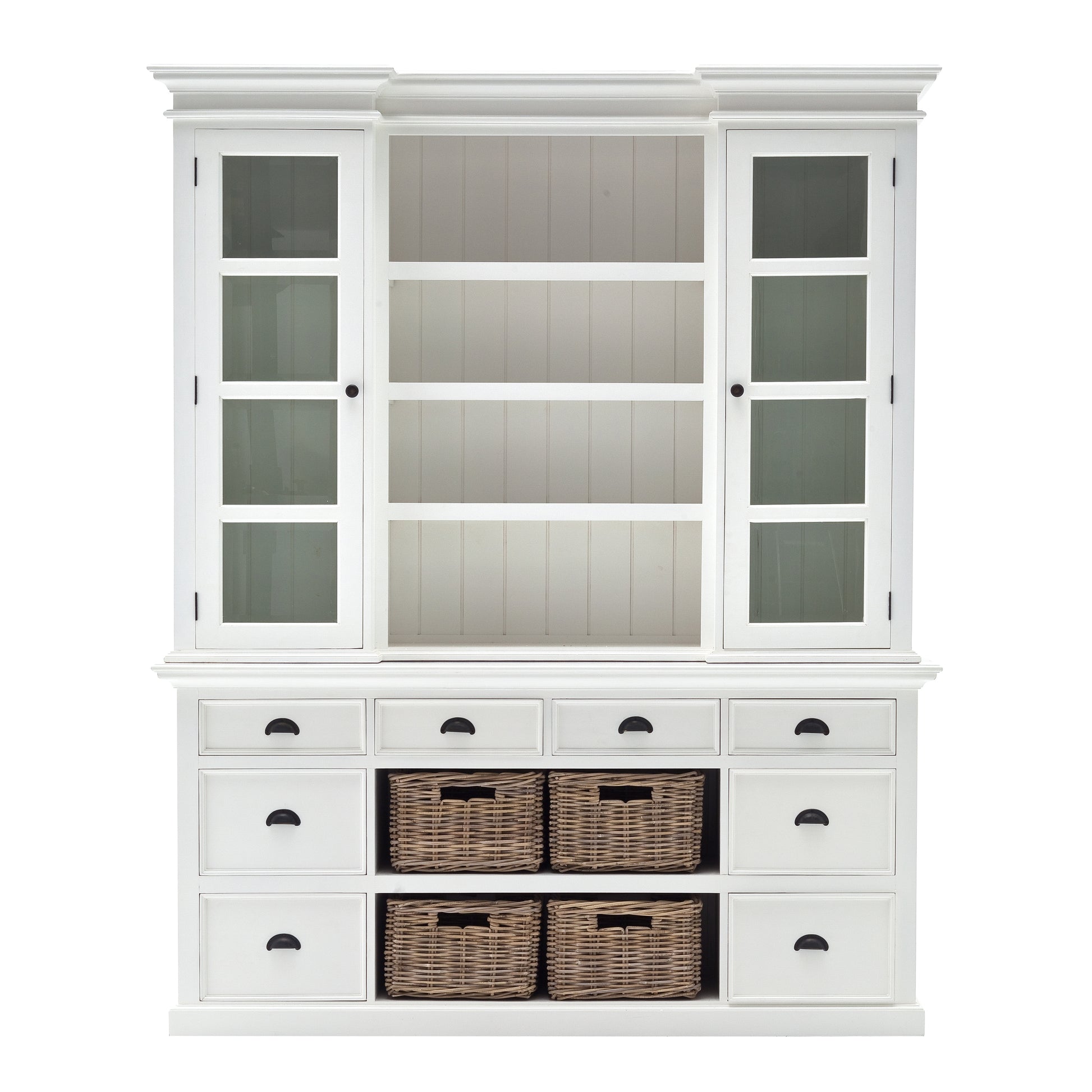 Halifax Library Hutch with Basket Set - SEATONES