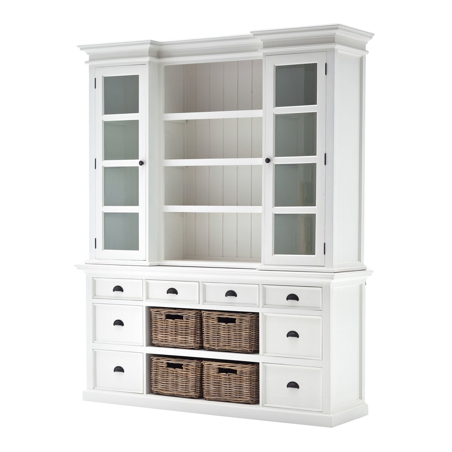 Halifax Library Hutch with Basket Set - SEATONES