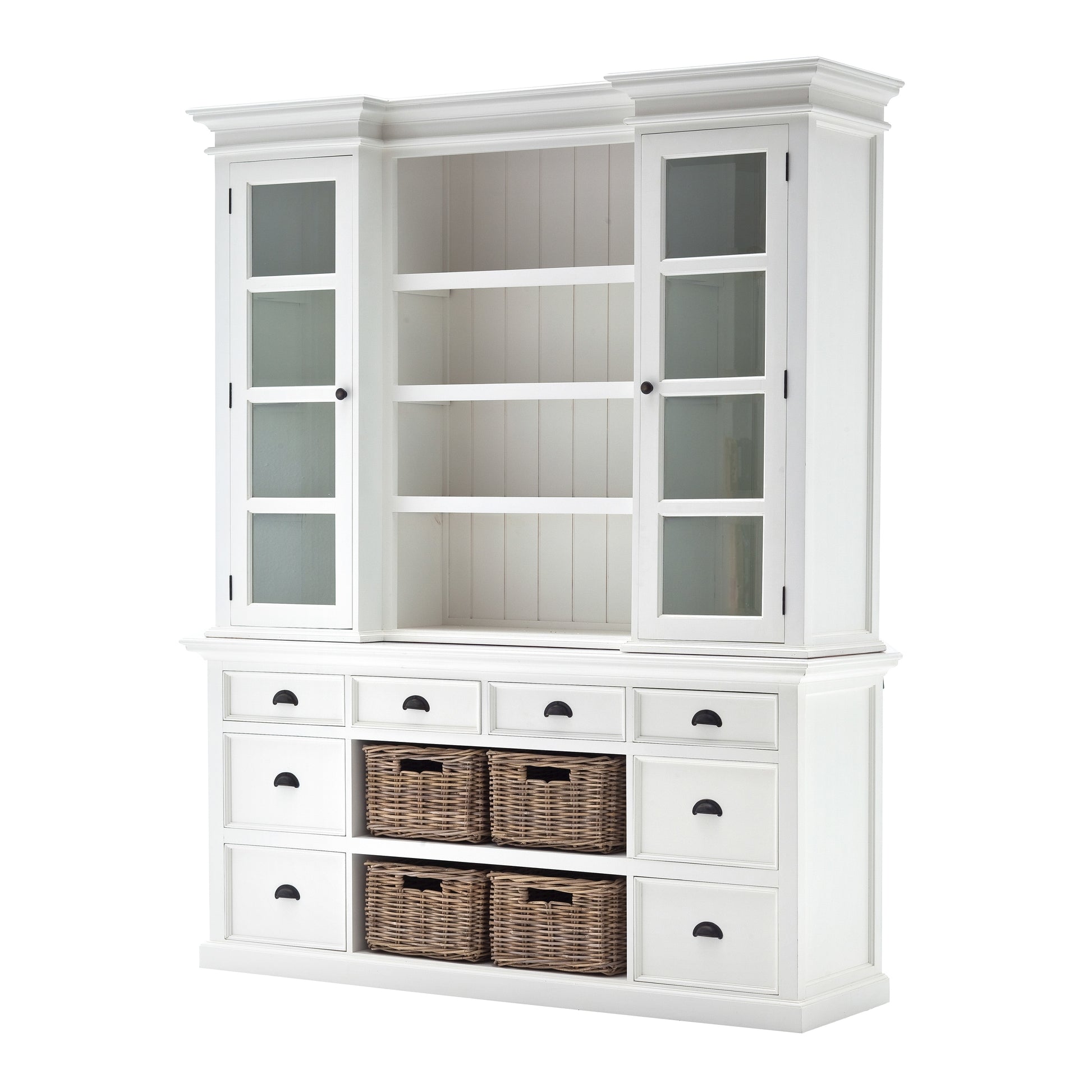 Halifax Library Hutch with Basket Set - SEATONES