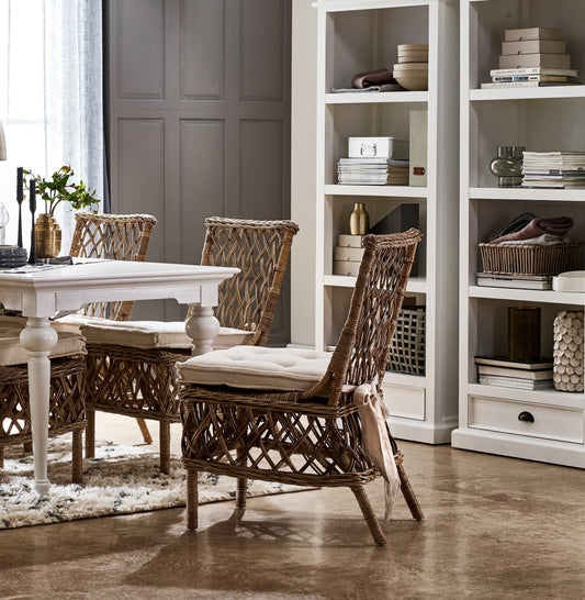 NovaSolo Wickerworks Aristocrat side chair (set of 2) made from kubu rattan.