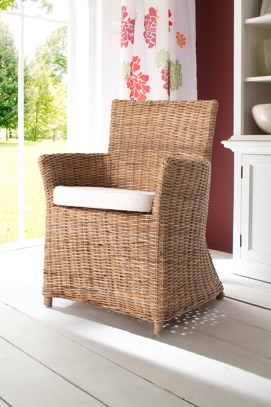 NovaSolo Wickerworks Bishop dining chair (set of 2) made from split rattan.