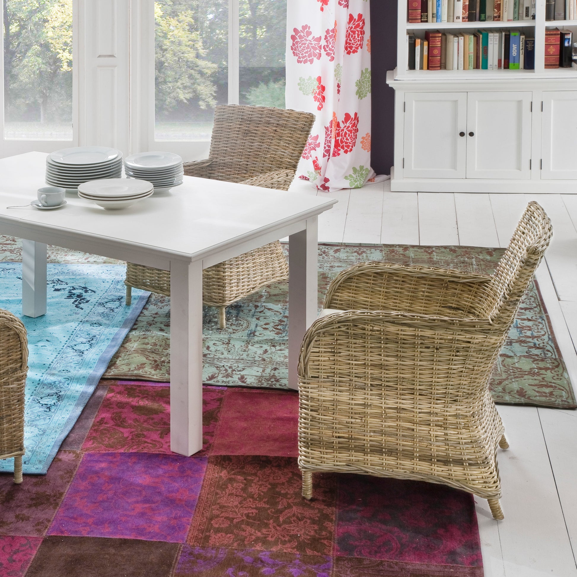 NovaSolo Wickerworks Rook dining chair (Set of 2) made from split rattan.