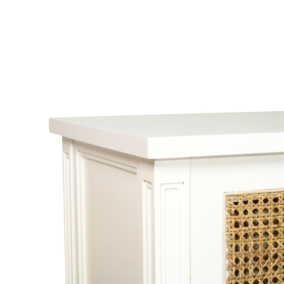 Hamilton Cane Two Door Sideboard - White - SEATONES