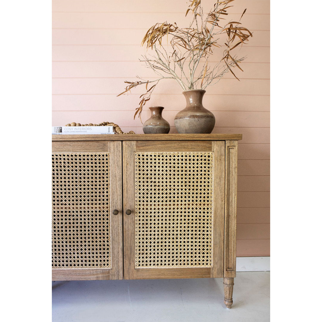 Hamilton Cane Four Door Sideboard - Weathered Oak - SEATONES