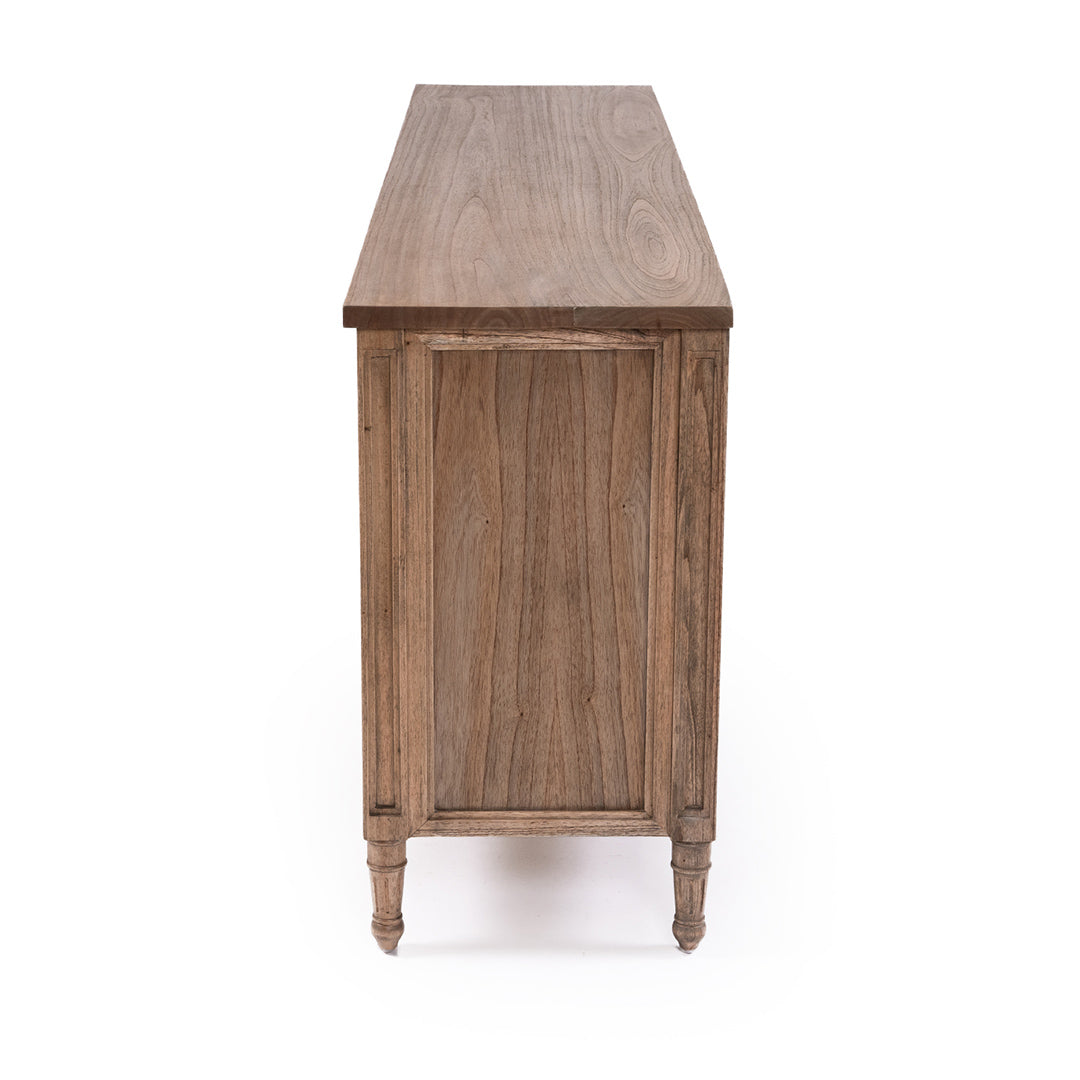Hamilton Cane Four Door Sideboard - Weathered Oak - SEATONES