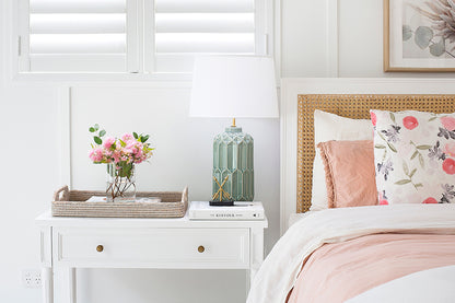 Hamilton Cane Bed - White - Queen - SEATONES