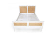 Hamilton Cane Bed - White - Double - With End - SEATONES