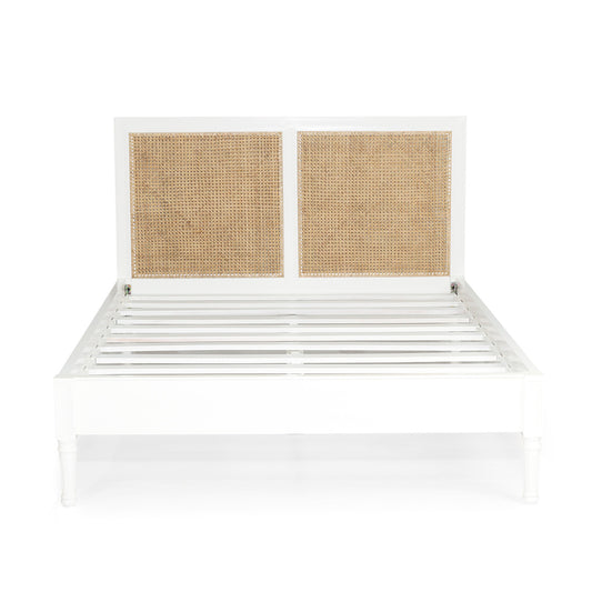 Hamilton Cane Bed - White - King - No End - SEATONES