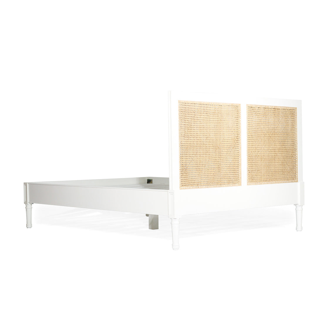 Hamilton Cane Bed - White - King - No End - SEATONES