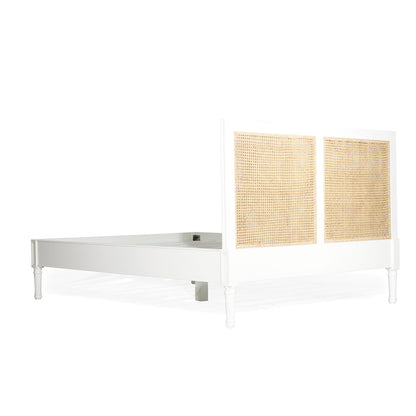 Hamilton Cane Bed - White - King - No End - SEATONES