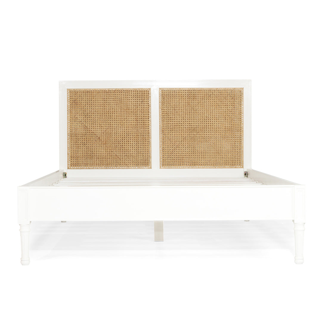 Hamilton Cane Bed - White - King - No End - SEATONES