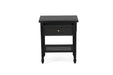 Hamilton Cane Bedside Table - 57cm - Black - SEATONES