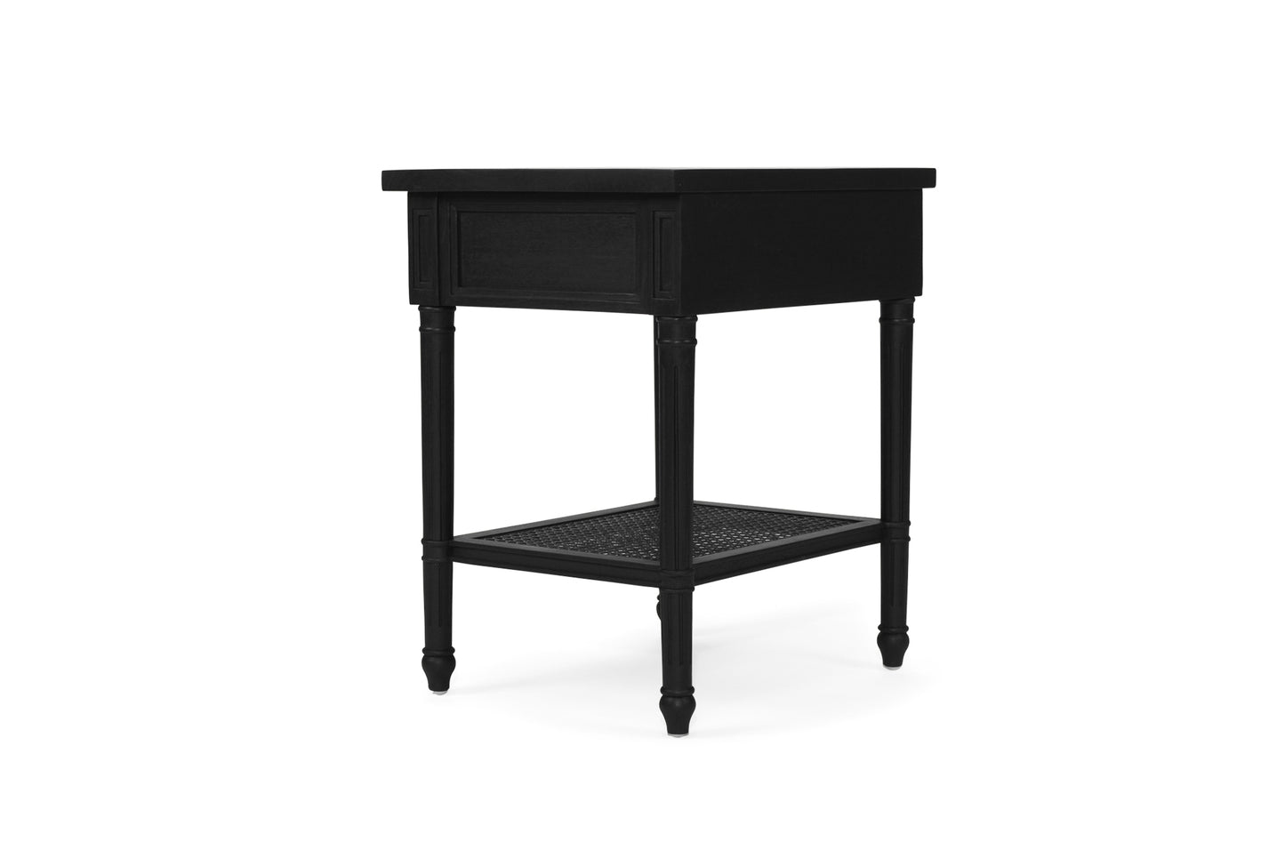 Hamilton Cane Bedside Table - 57cm - Black - SEATONES