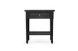 Hamilton Cane Bedside Table - 57cm - Black - SEATONES