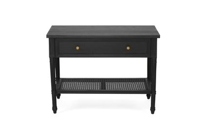 Hamilton Cane Bedside Table - 91cm - Black - SEATONES