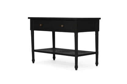 Hamilton Cane Bedside Table - 91cm - Black - SEATONES