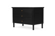 Hamilton Cane Bedside Table - 91cm - Black - 3 Drawer - SEATONES